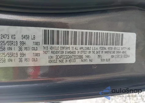 2017 Dodge Journey Crossroad Plus z USA, uszkodzony, nr VIN 3C4PDCGGXHT553986